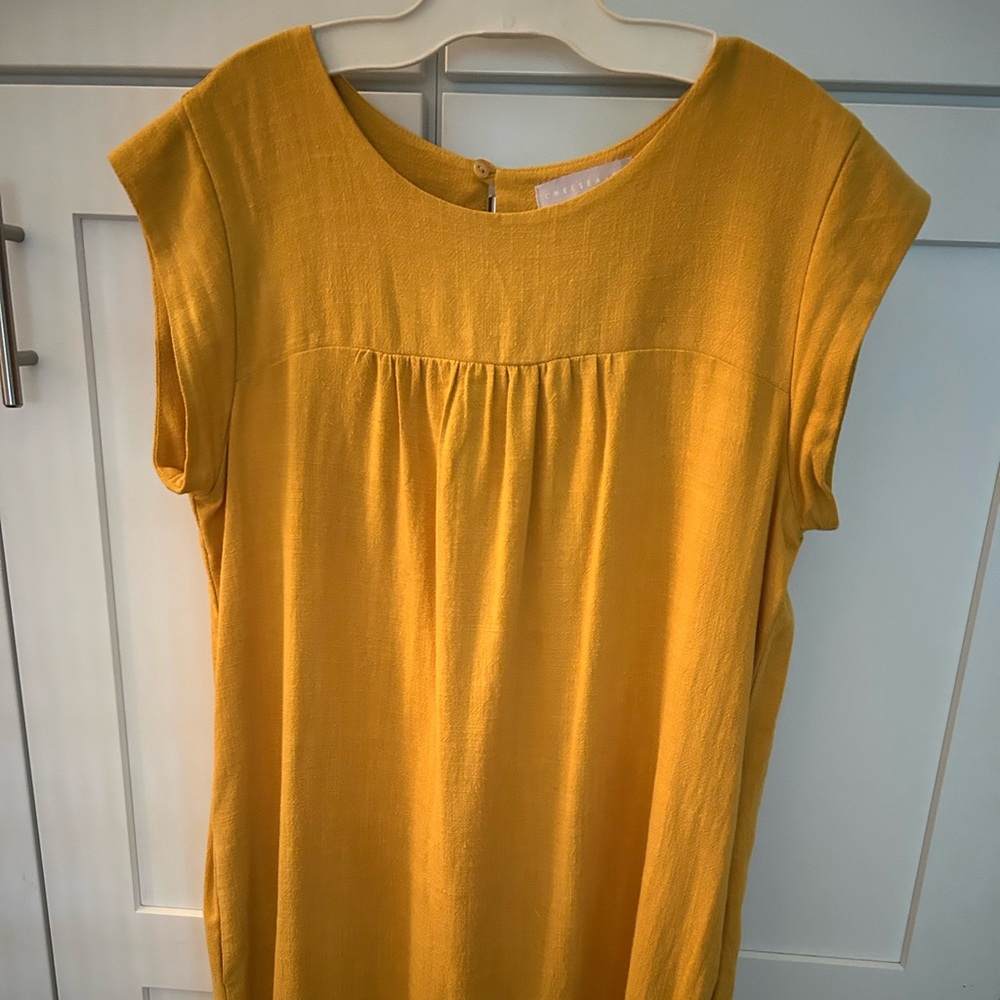 CHELSEA.28 long tunic/short dress in bright saffron yellow